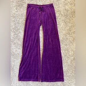 Plush&Lush Purple Velvet Sweatpants. Size: XS